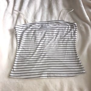 black and white striped tank top